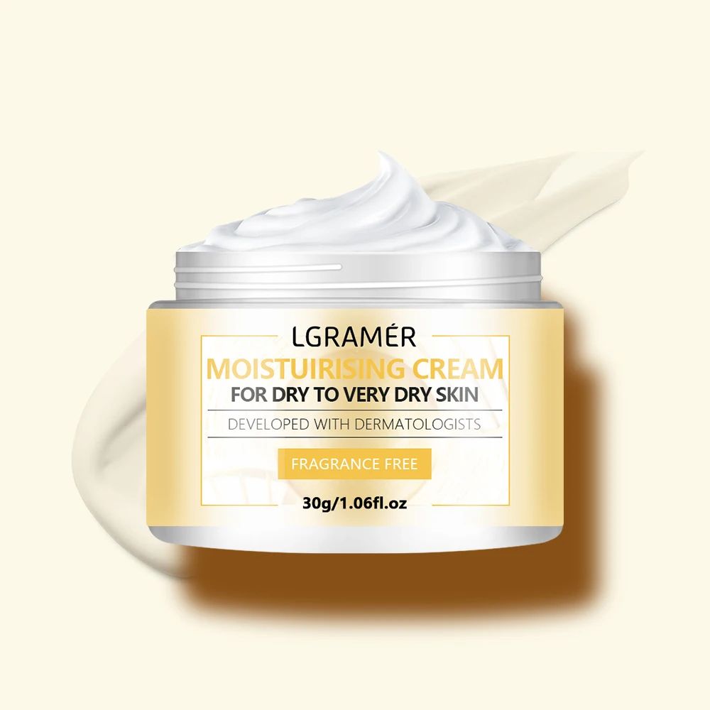 LGRAMER Moisturizing Face Cream Can Lock Moisture for Long Time Improve Skin Texture Make Skin Soft Smooth Adjust Skin Condition