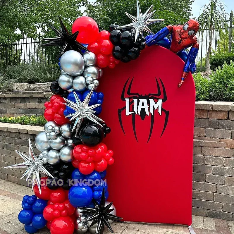 Spiderman Balloon Arch Garland Kit Superhero Air Globos Spiderman Birthday Party Baby Shower Decoration Boys Gift Supplies