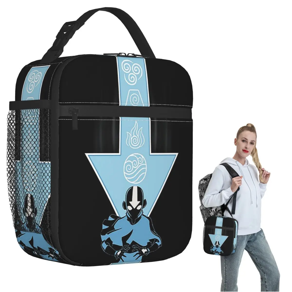 Avatar Aang Arrow Insulated Lunch Bag for Women Kids Portable Food Boxes Thermal Lunch Box Tote