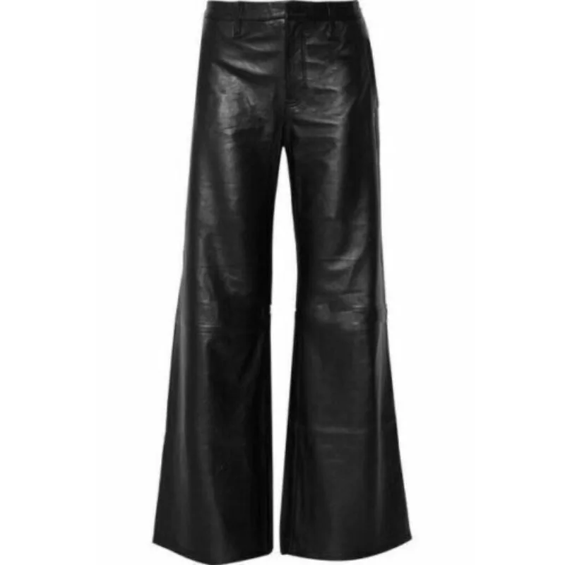 

Women's Pure Leather Pants High-end Sheepskin Slim Fitting Fashion Pants European and American Fashion Trends