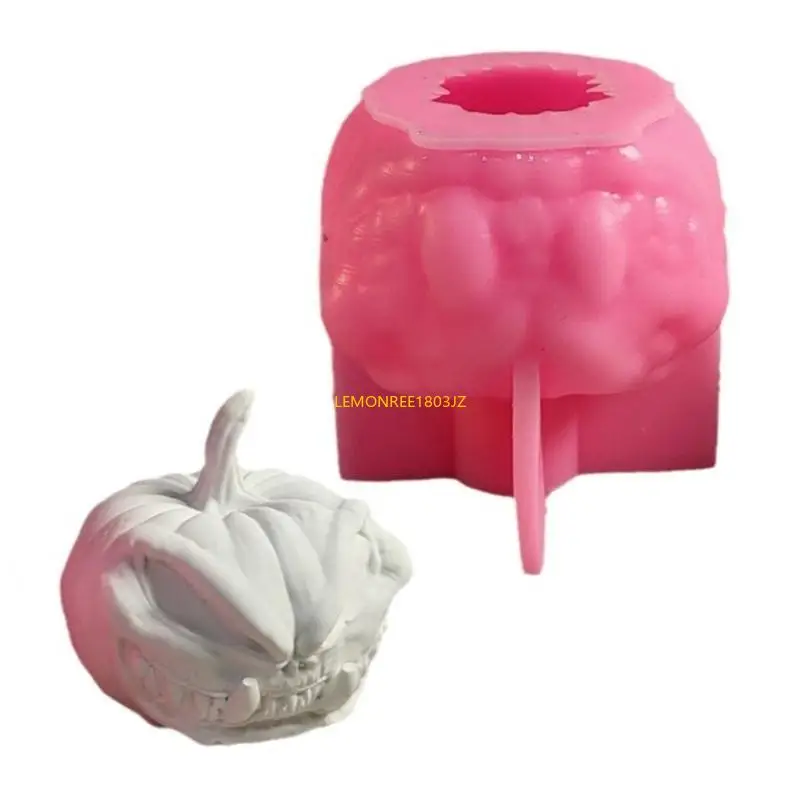 N58C Silicone Mold Bumpkins Cabeça Moldes Halloween Moldes Baking Moldes