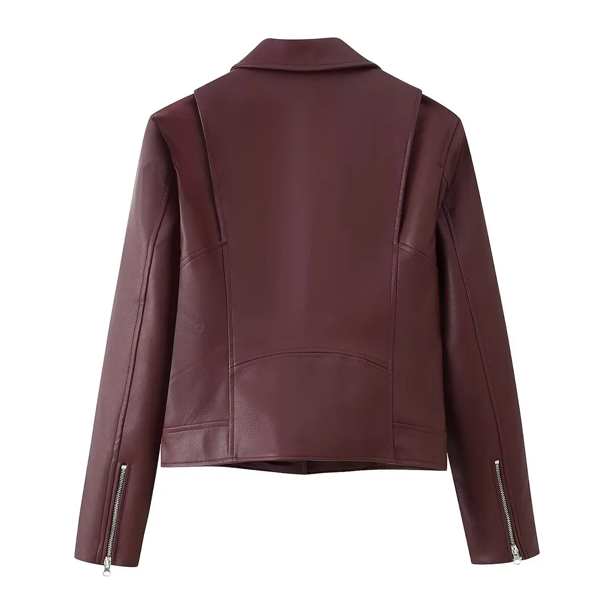 2025 Lässige Motorrad-Lederjacke mit Revers, elegant, modisch, neuer Stil, bequeme Bürokleidung, Freizeit, vielseitig, Vintage