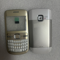Full Housing For Nokia C3 C3-00 Back Case backshell Cover Front Middle Frame Keypad C3-00 Replacement Part