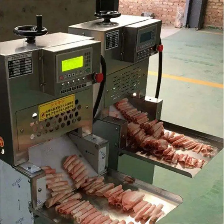Commercial Full Automatic Frozen Meat Slicer Stainless Steel Long Service Life Beef Slicing Machine Electric Meat Machine