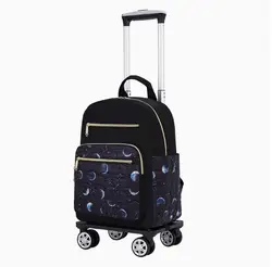 Equipaje de mano de 18 pulgadas para mujer, mochila con ruedas, tamaño de cabina de 18 pulgadas, bolsas con ruedas de viaje, bolsa de equipaje con ruedas