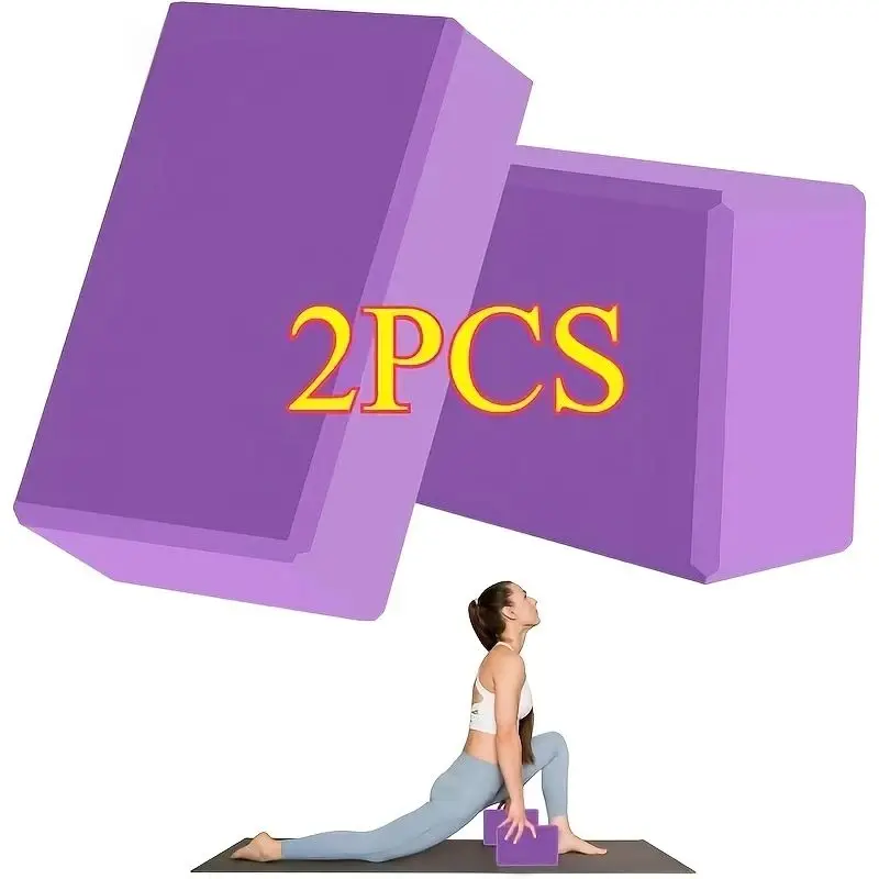 1-2PCS Yoga Blocks - Made from High-Density Foam, Lightweight, Supportive, And Odor-Free - Essential Yoga Gear for Women, Gym