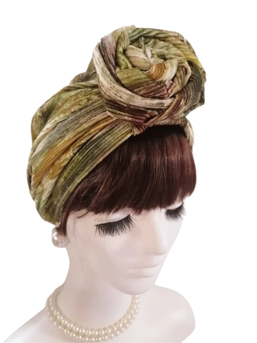 

Cotton Fabric Corduroy Handmade Flower Womens Hats Girls Bonnet Bohemia Caps Vintage Headpiece Medieval Maid Hat Beanie