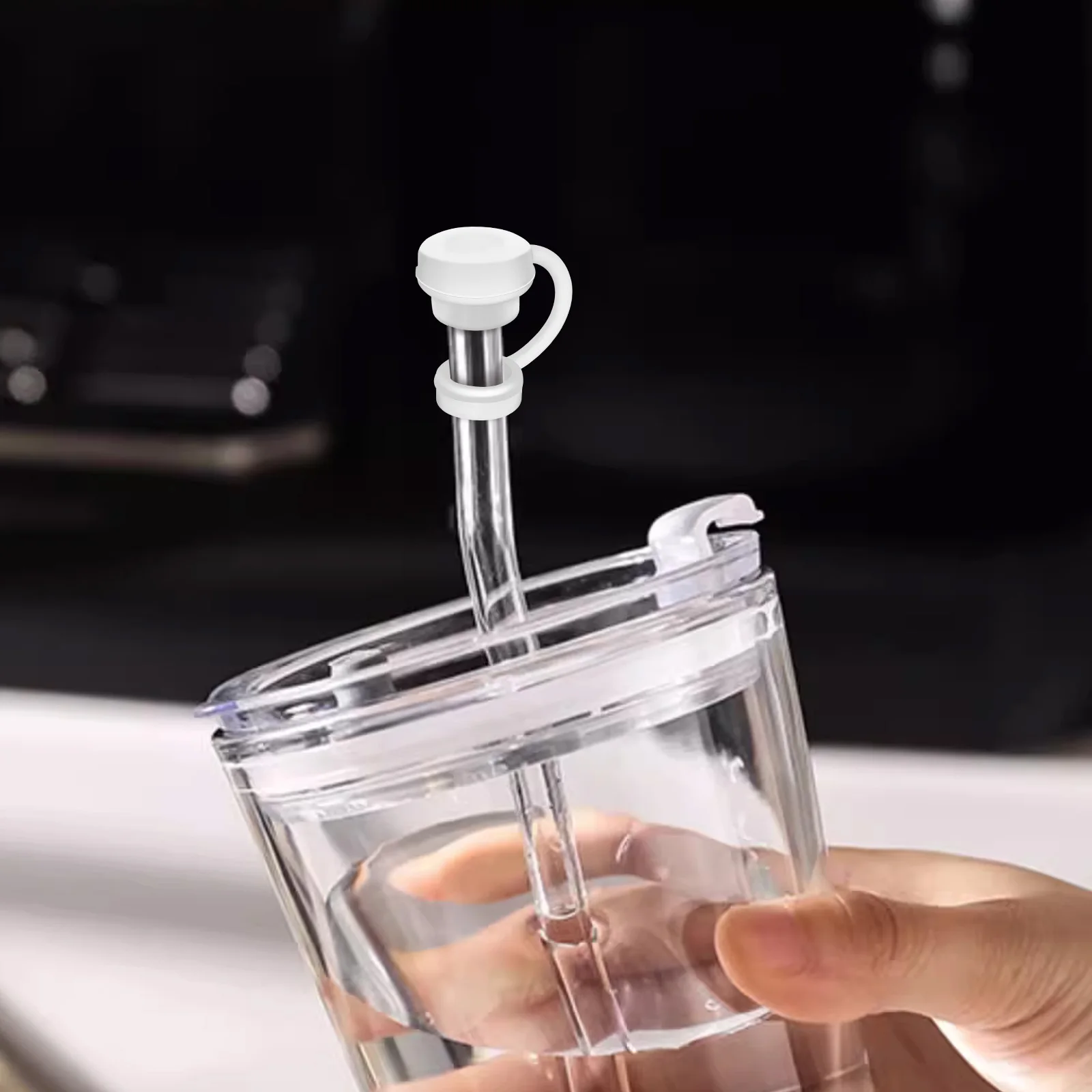 

12 Pcs Toppers Cup Cup Spill Stopper Lid Silicone Spill Proof Stopper Leakproof Square Round Clean Brush Home Daily Use