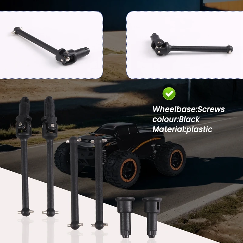 ABJL Front & Rear Drive Shaft for HBX 16889 16889A 16890 16890A SG1601 SG1602 1/16 RC Car Parts