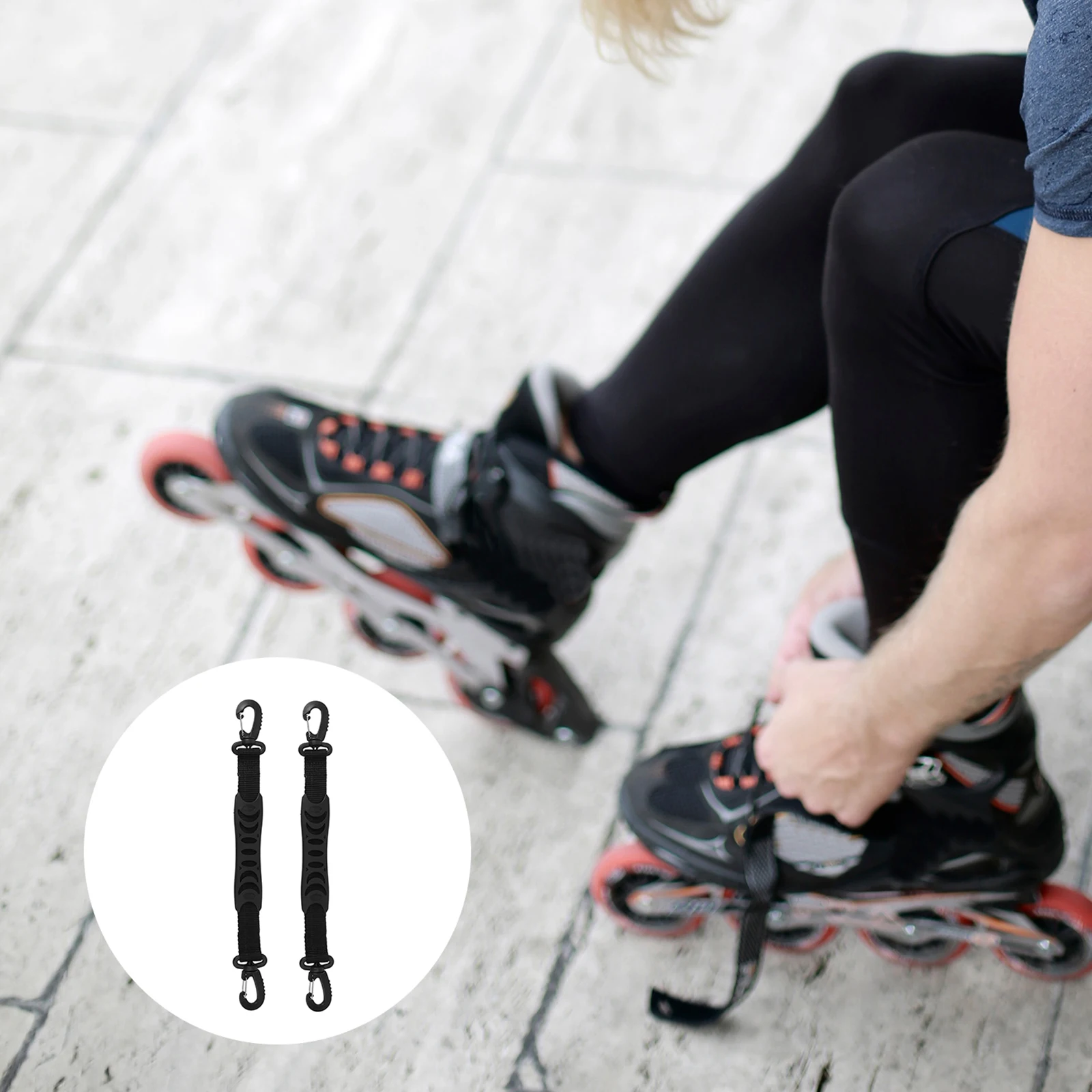 

2 Pcs Ski Boot Carrier Strap Shoe Lifter Suspenders Adjustable Roller Skate Leash