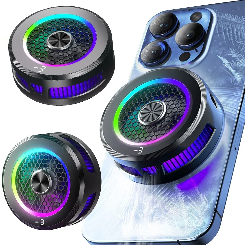 

Magnetic & Back-clip Phone Cooler 3 Modes Semiconductor Refrigeration Cooling Phone Radiator for Android PUBG Game Cooler