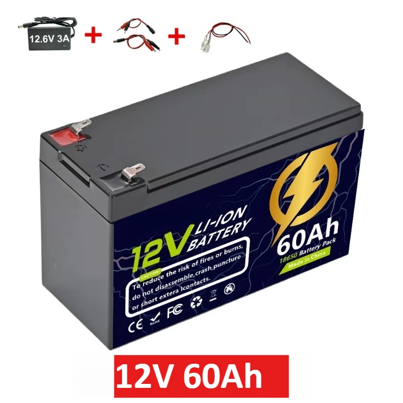 12 فولت 60 أمبير 80 أمبير 100 أمبير 120 أمبير LiFePO4 بطارية قابلة للشحن للطاقة الشمسية صياد السمك عجلة الطاقة الإضاءة قارب بطارية RV المنزل