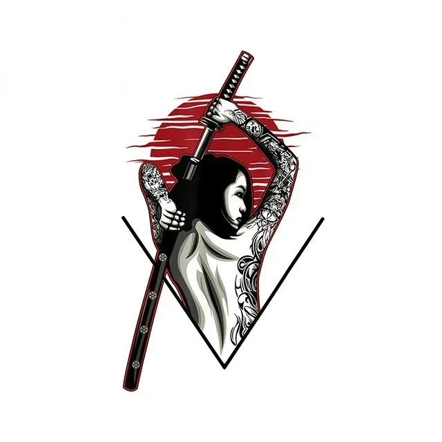 Auto Sticker Japan Samurai Meisje Stickers Op Motorfiets Exterieur Onderdelen Pvc Cover Krassen Persoonlijkheidsstickers Decoratie