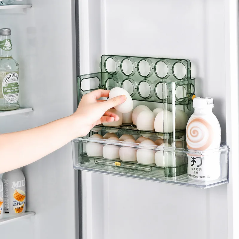 Egg Storage Box Egg container Refrigerator Organizer Food Containers Egg Holder Fresh-keeping Case Dispenser Kitchen Accessories