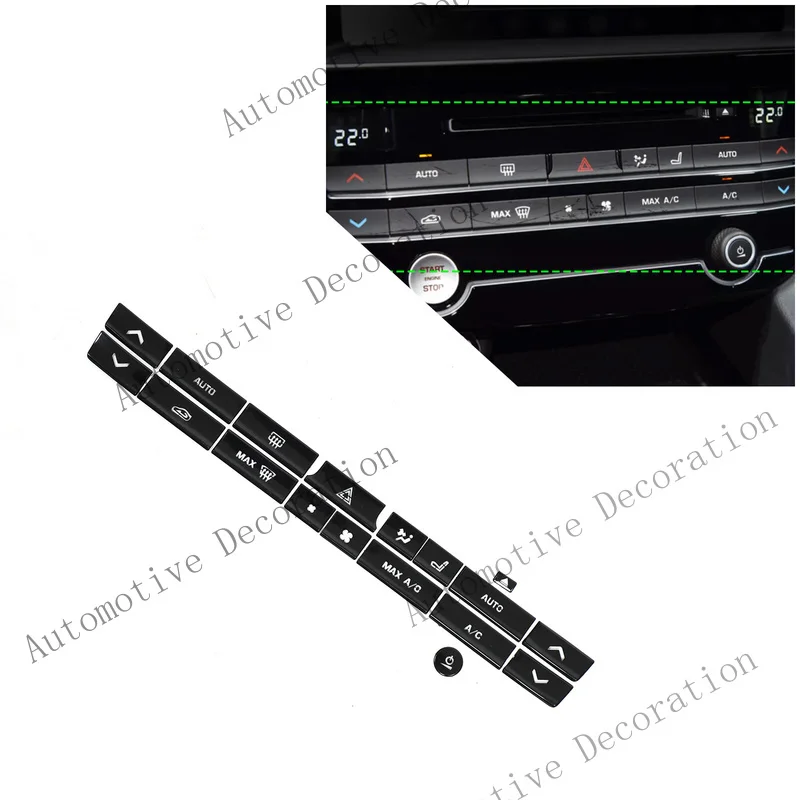 Z+ 18pcs/Set Air Conditioning Button Decoration Sticker For Jaguar 2024