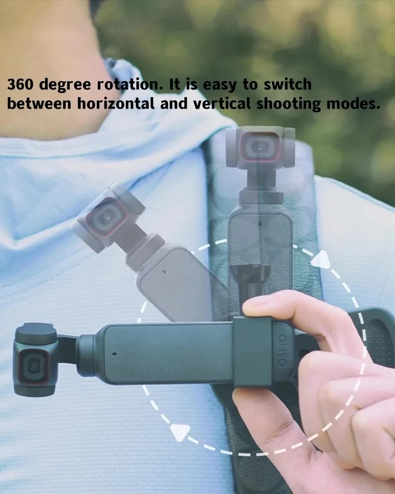 Firm Clamping Backpack Mount Horizontal Vertical Fixed Shooting Gimbal Adapter Frame for DJI Osmo Pocket 4/3 Camera Accessorie view 2