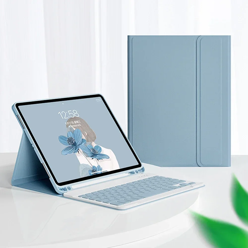 

For iPad 10 Generation 2022 Case with Holder Soft TPU Back Shell for iPad 10.9 Inch 10th Covers+ Wireless Bluetooth keyboard