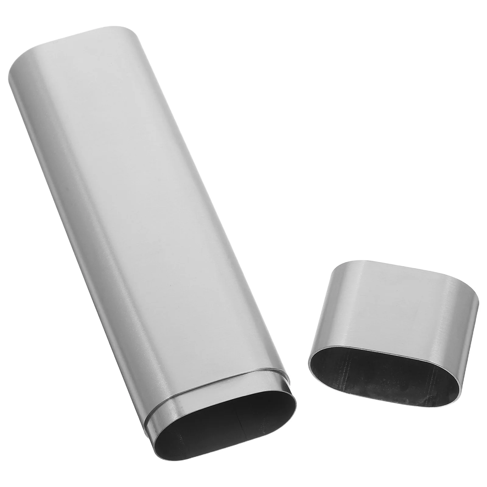 

Stainless Steel Cigar Holder Airtight Waterproof Travel Cigar Tube Case For 2 Cigars Portable Slim Metal Storage With