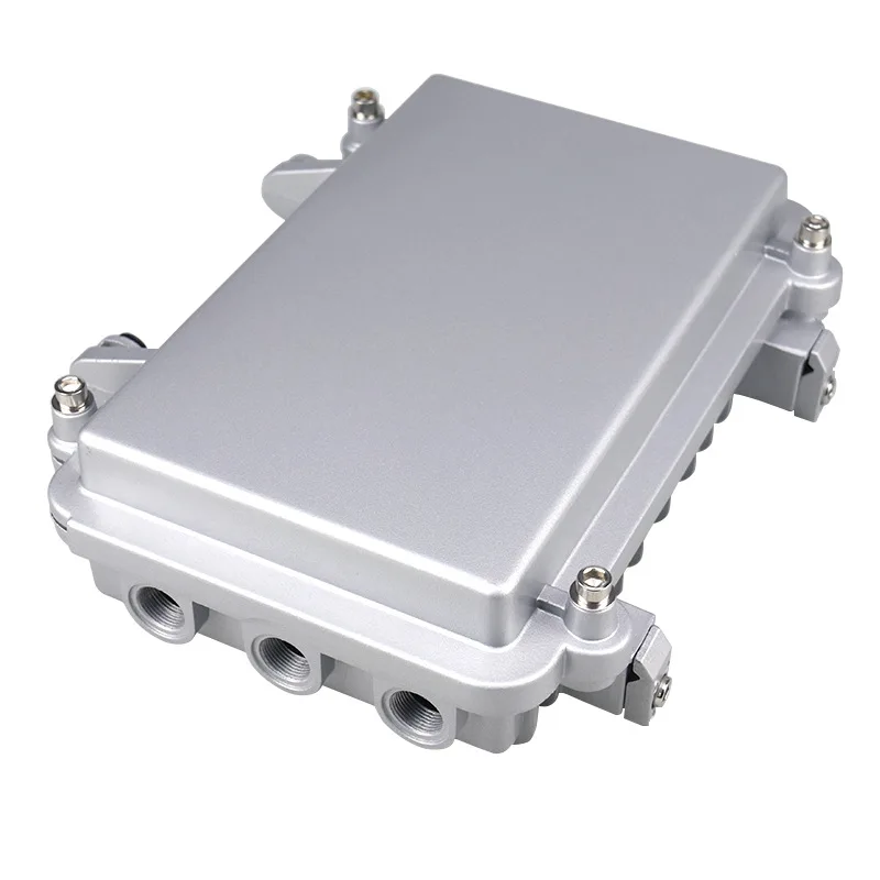 Outdoor Long Range Wireless AP Bridge Amplifier IP66 Waterproof Box Cast Aluminum Metal Housing for Communication Base Station