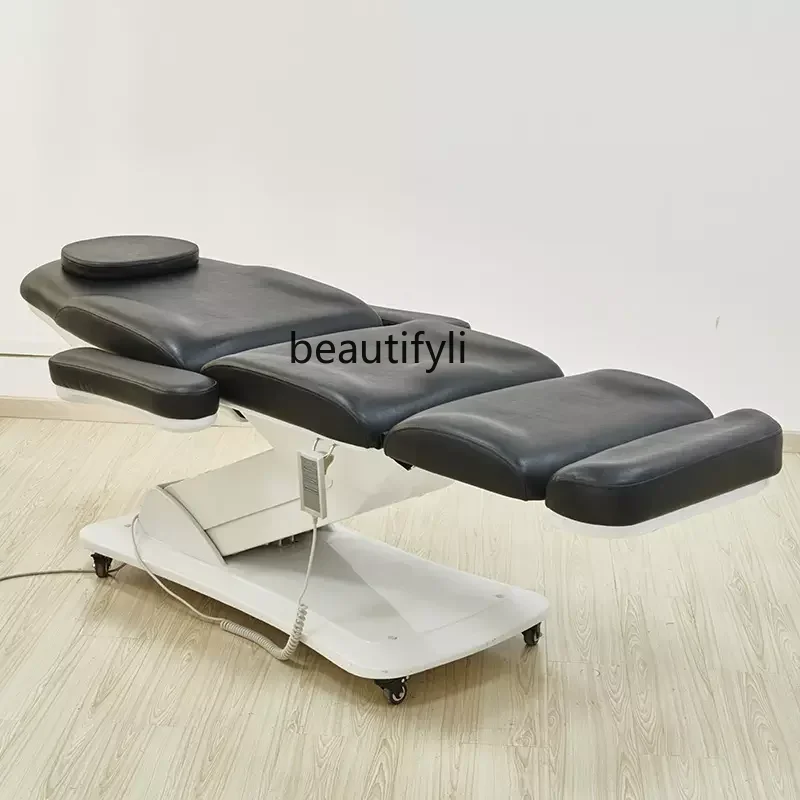 Beauty Salon Electric Lifting Tattoo Embroidery Facial Bed Multi-Function Adjustable Eyelash Chair Spa Massage Bed