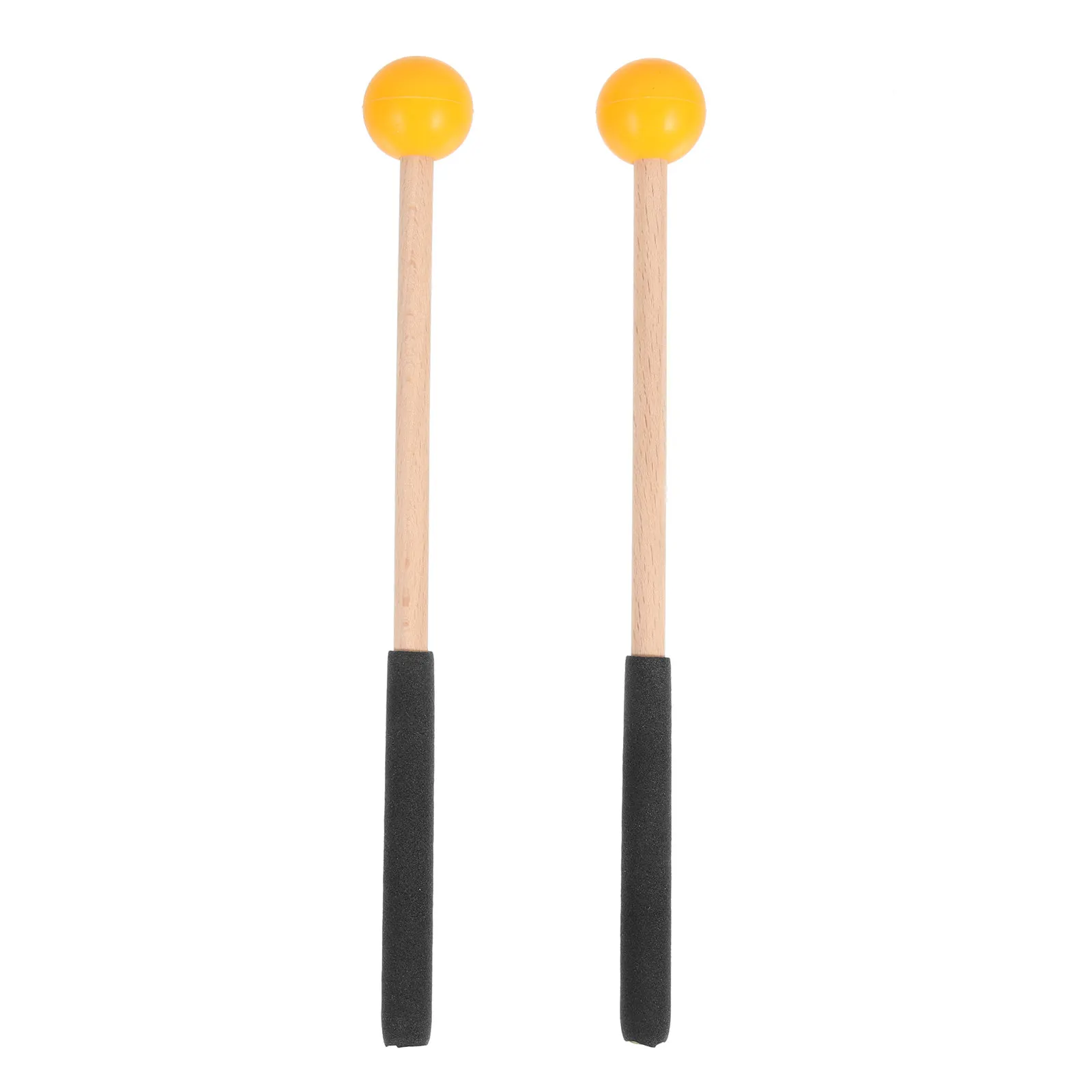 1Pair Marimba Sticks Wooden Rubber Mallets Smooth Surface Balanced Percussion Instrument Hammer for Tongue Drum Xylophone Drum