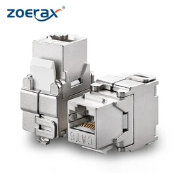 ZoeRax Keystone Module Jacks - CAT8 CAT7 CAT6A Shielded Keystone Jack RJ45 Cat 6A Ethernet Module 10 Gbit with Shielded Metal