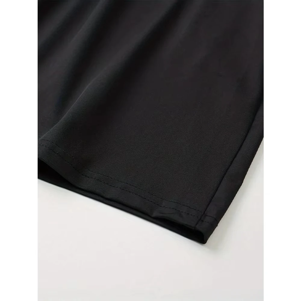 شورت جري نسائي فضفاض مناسب لليوجا واللياقة البدنية مع حزام خصر برباط وجيوب شورت y2k أسود