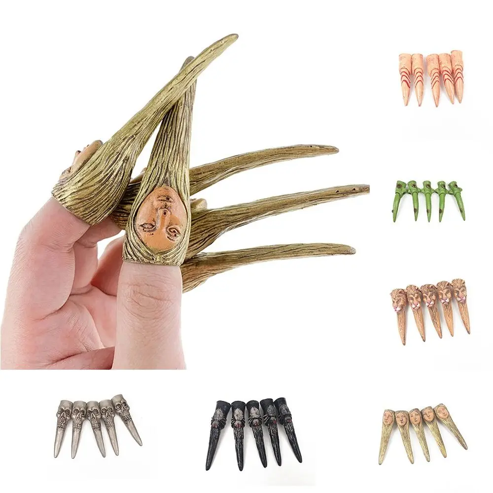 Horror Ghost Zombie Heks Vingerwieg Leeuw Spider Halloween Vinger Cover Latex Cosplay Voordelen Nep Vingers Festival Speelgoed