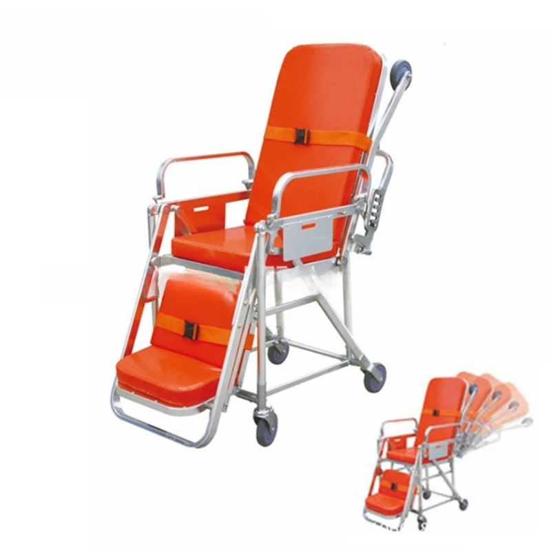 Chair stroller stretcher aluminum alloy foldable ambulance stretcher can enter the elevator multi-shift transfer patient trolley