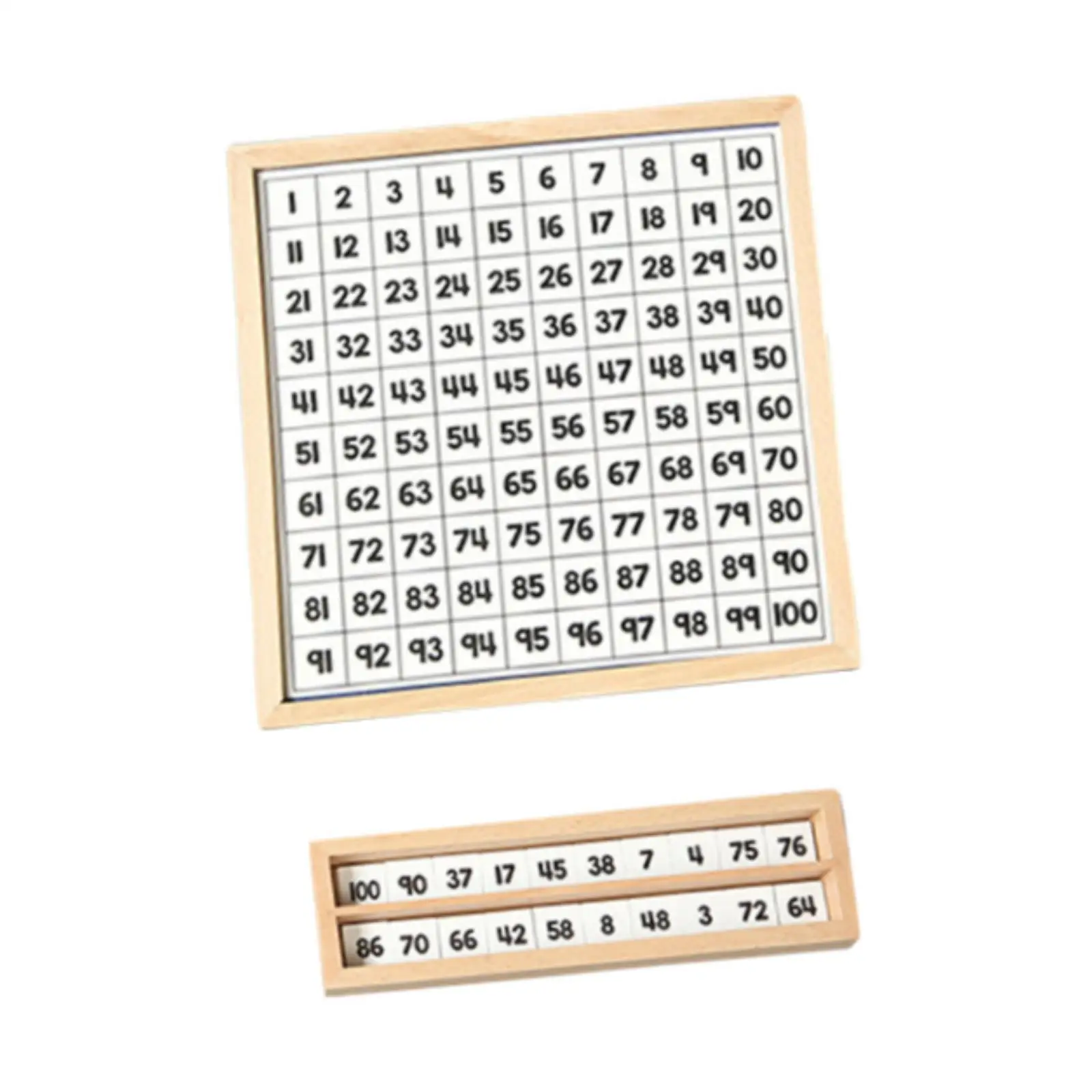 Wooden 1-100 Number Board Maths Games Teaching Tool Montessori Toys Development