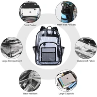 Transparent Shoulder Bag Unisex Fashion Simple Large Capacity Portable Backpacks Multifunctional Waterproof Male Female Knapsack 4