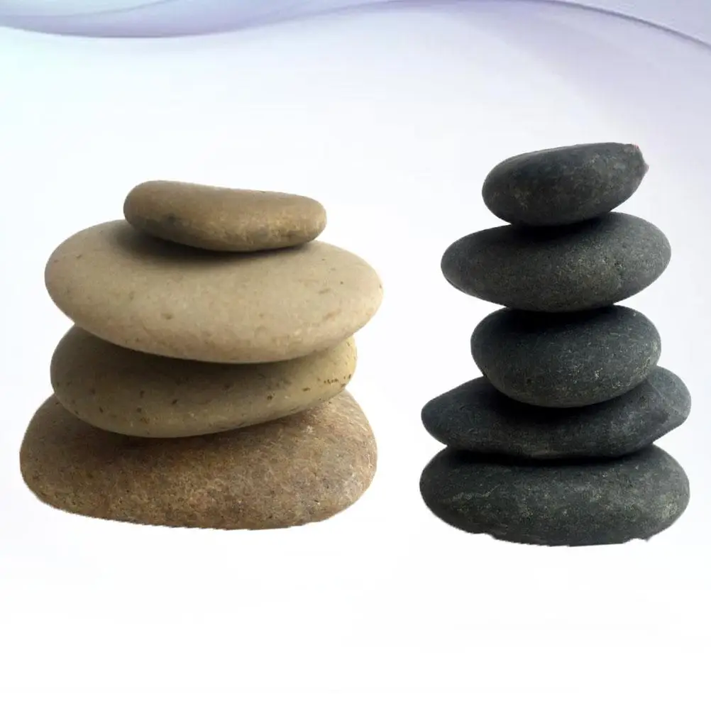 10PCS Hand Pebbles Painting Rocks And Stones Smooth Stones for Ideal Rocks Short Messages Symbols Easy Surface Painting DIY