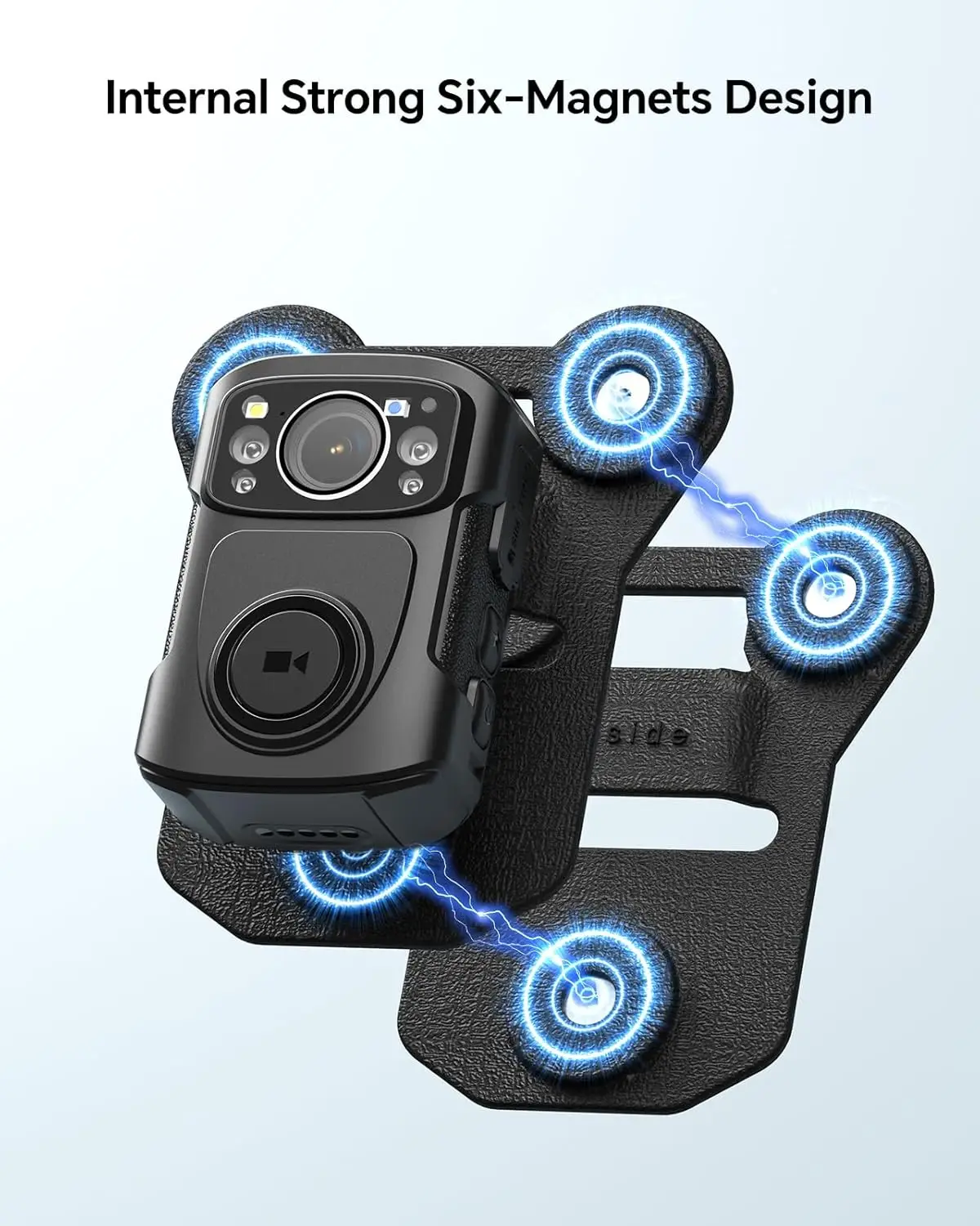 Magnetic Suction Back Clip Contains Magnets Inside and Outside Strong Suction For Body Worn Camera Mini Camera KJ21 M5 N9 B4K5
