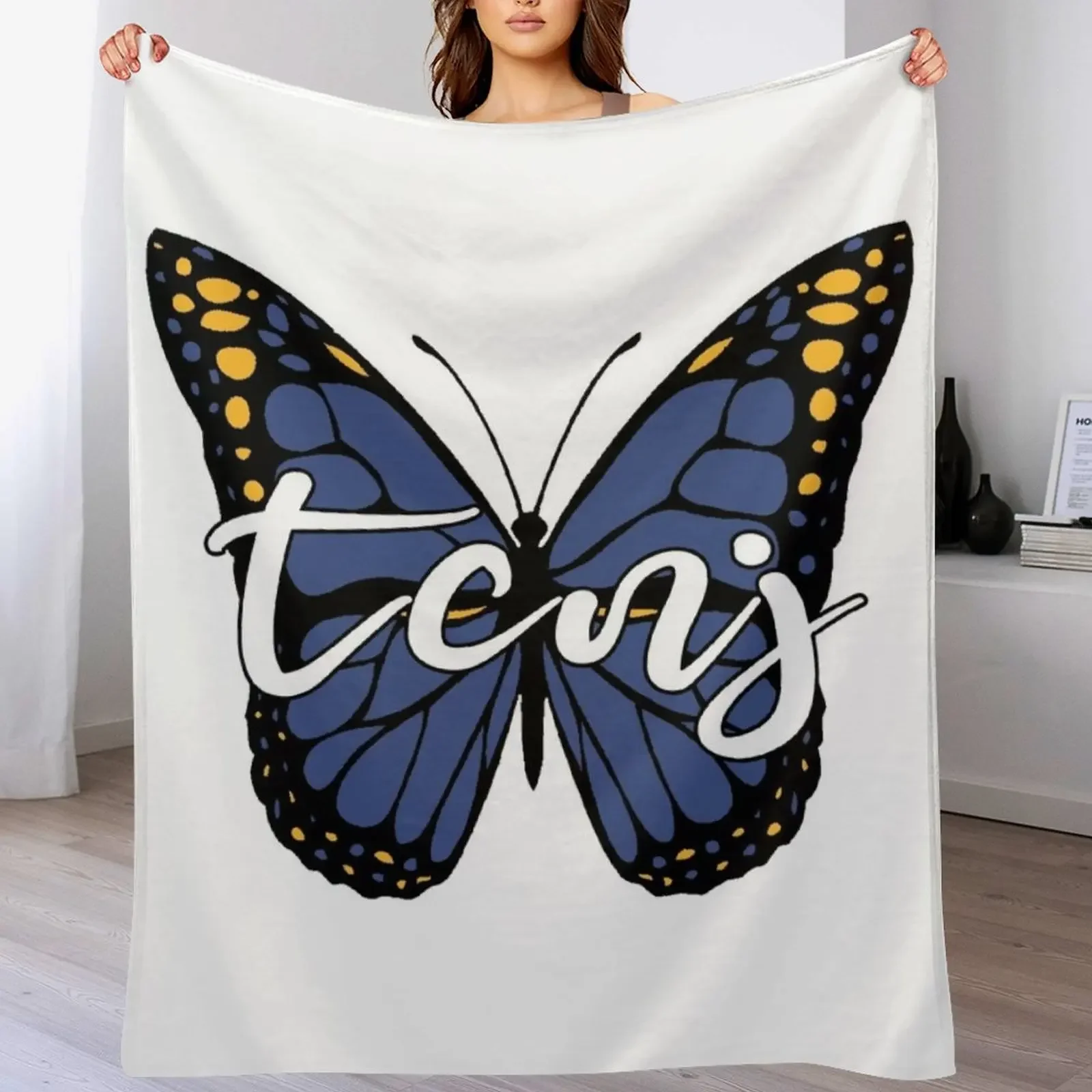 

TCNJ Butterfly Throw Blanket Thin Soft Blanket for Summer Night Sleeping