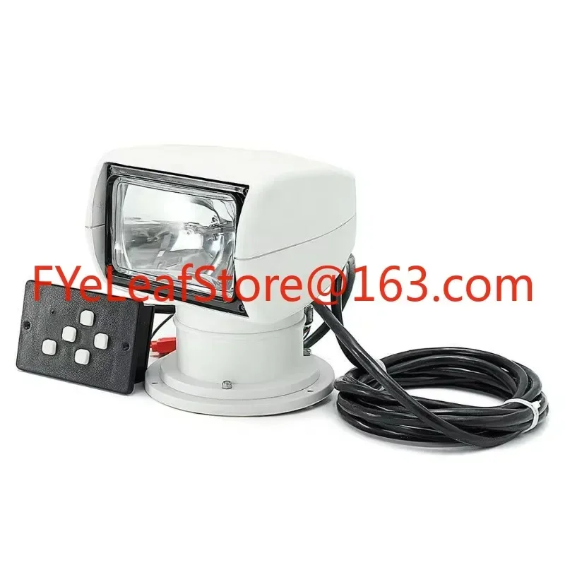 12V 100W 2500LM 3200K LED Boat Remote Control Spotlight Halogen Yellow Light Source Truck Car Marine Search