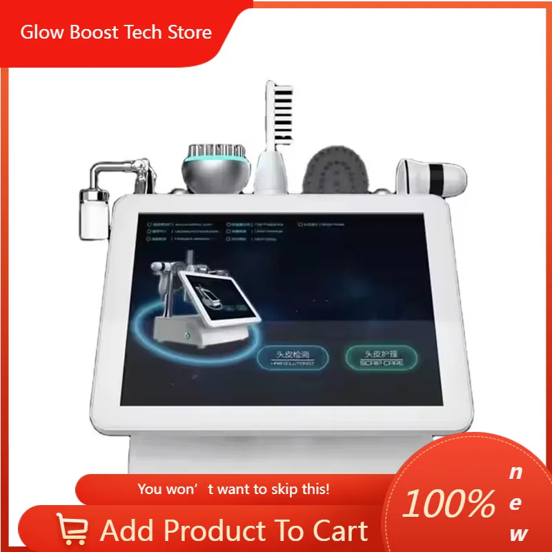 

GBs Новые поступления Многофункциональное 15-дюймовое высокочастотное устройство для массажа кожи головы 5 в 1 для спа-салона для волос