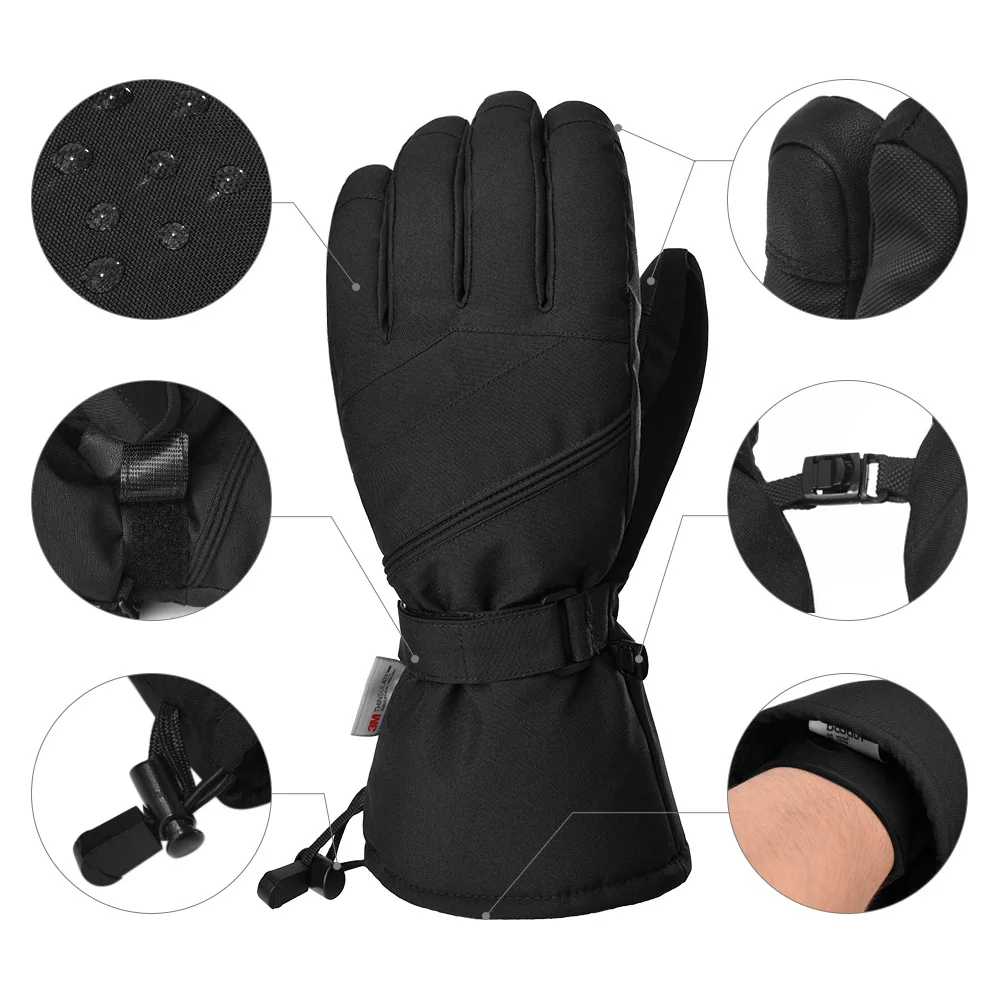 Waterproof Ski Snowboard  Gloves Touchscreen Outdoo Mitten 3M Thinsulate Snow Gloves Motorcycle Gloves Motorcycle Gloves