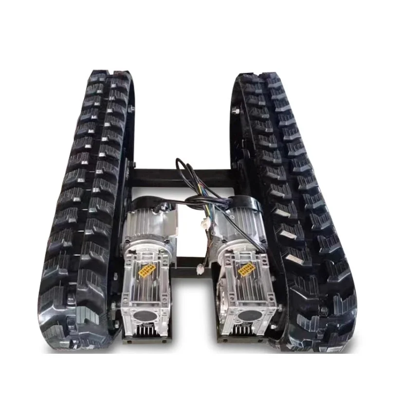 

Electric Motor Rubber Crawler Track Rubber Tracked Chassis with Remote Controller