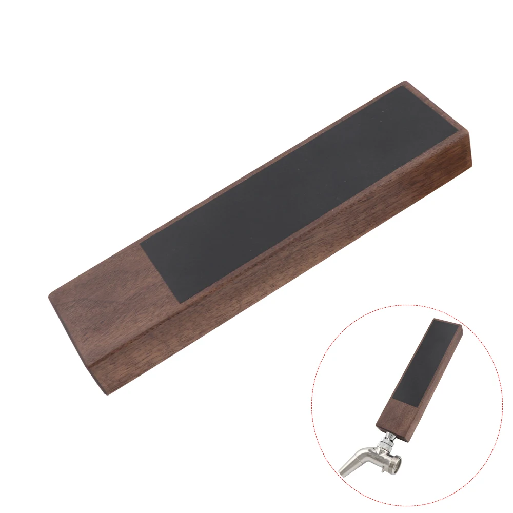 

Small Chalkboard Beer Tap Handle 3/8"- 16UNC Thread Wooden Walnut Beer Faucet Handles Gift for Kegerator,Homebrew,Bars