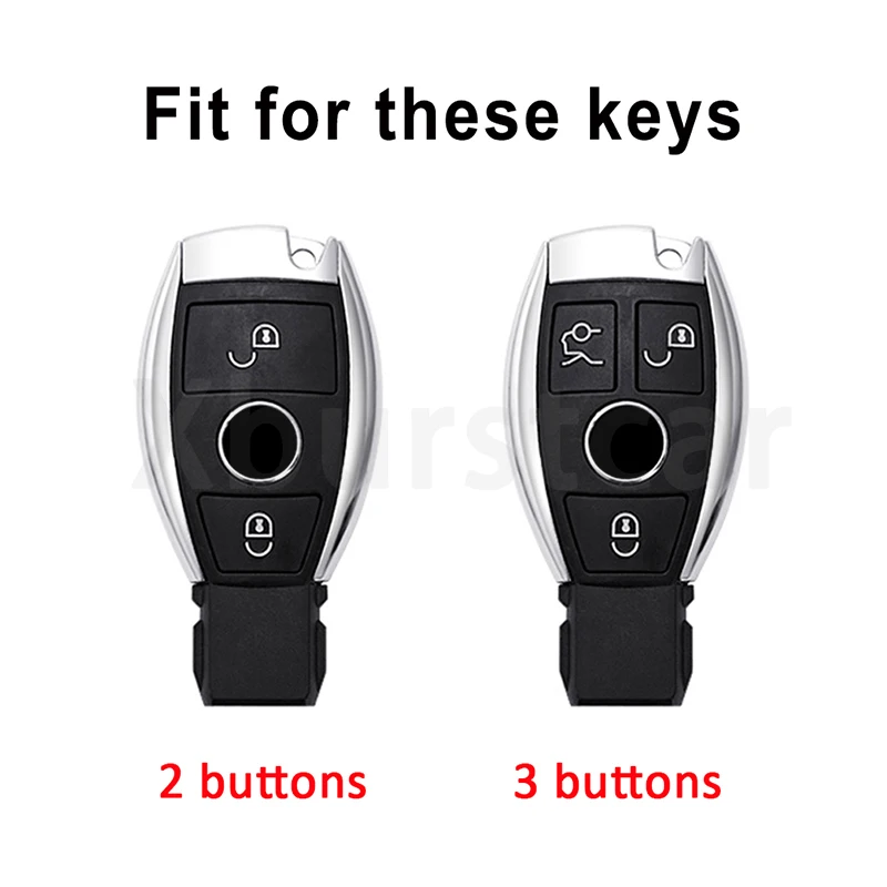 2/3 Buttons Car Key Cover Case Fob Shell for Mercedes Benz A B R G Class GLK GLA Cla A180 A200 A260 A AMG W204 W251 W463 W176