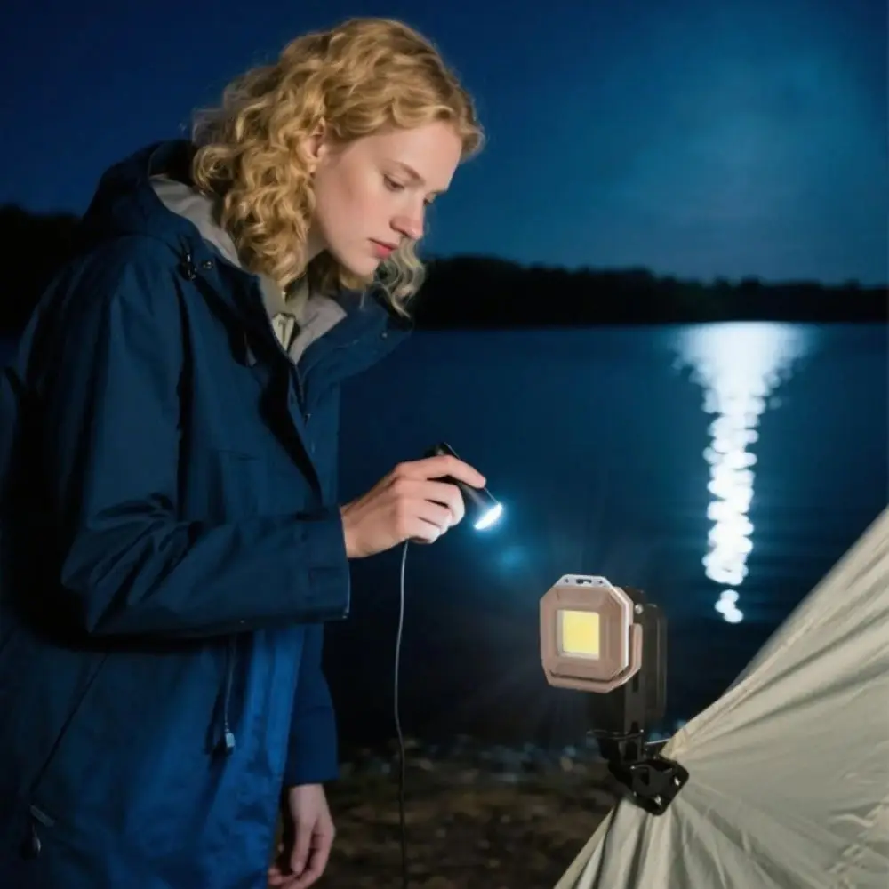 Multi-functional Cob Key Light USB Rechargeable Magnetic Base LED Headlight IPX4 Waterproof Bright LED Portable Flashlight