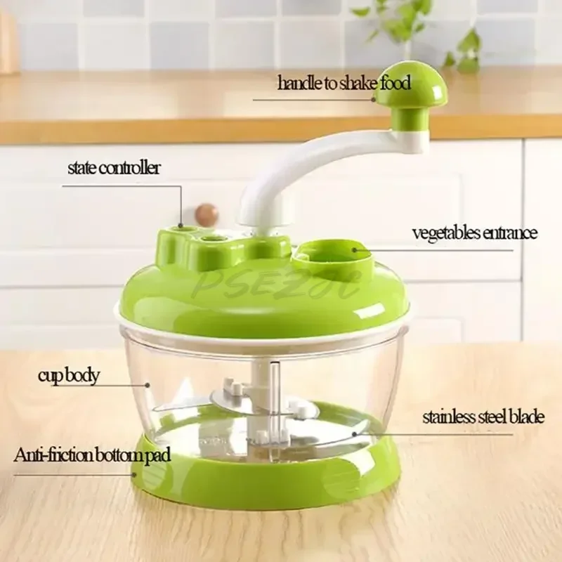 Mixer Food Processor Kitchen Manual Egg Blender Meat Grinder Vegetable Chopper Shredder Stainless Steel Blade Cutter Mincer