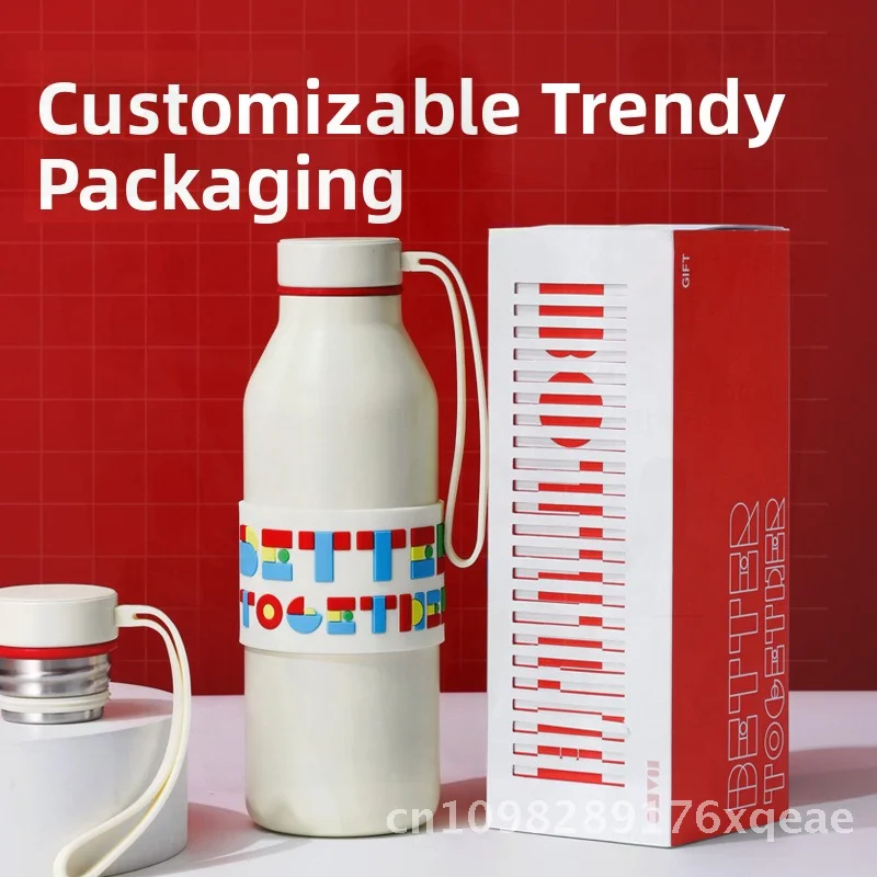 

Portable Stainless Steel Thermos Cup with Lanyard Small Mouth Bottle for Men And Women Sports Kettle 316 Steel Insulated Water