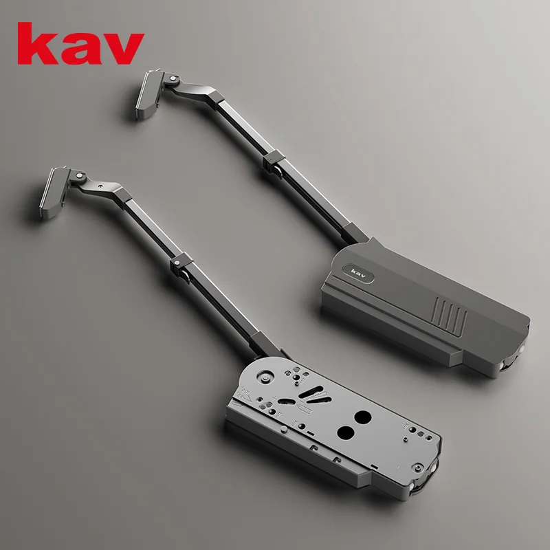 

kav Kitchen Mechanism Adjustable Soft Closing Cabinet Support Hydraulic Lift Rod with Iron+Plastic Free Stop Lift up Model HM09