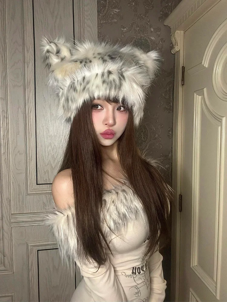 

Sli Outdoor Mountain Climbing Ear Hat Women's New Autumn Winter Plu Ear Protection Fierman Beret Hat