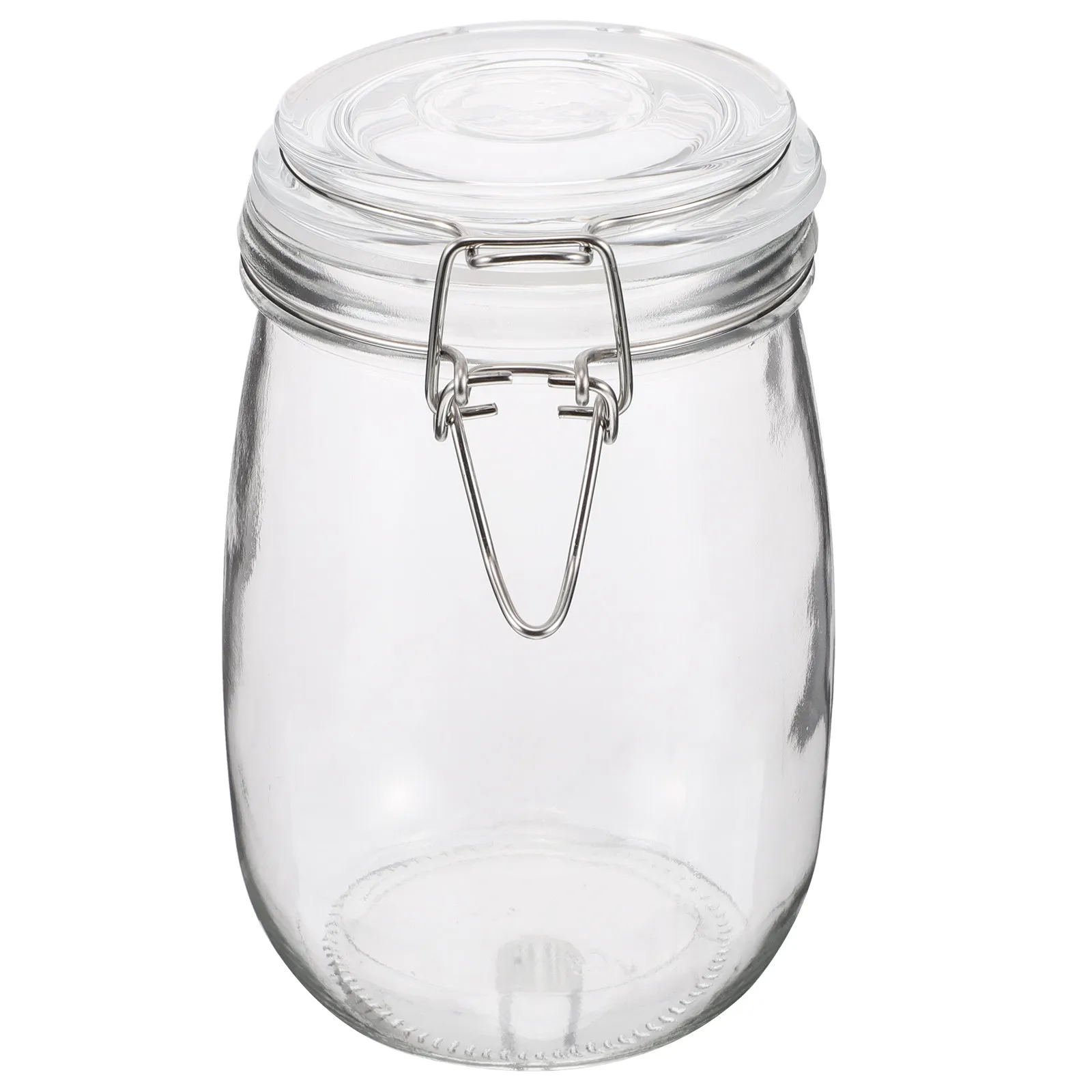 1Pcs 1000Ml Clear Thick Glass Sealed Container Large Capacity Food Storage Bottle for Cereal Seasoning Powdered Spices Whole