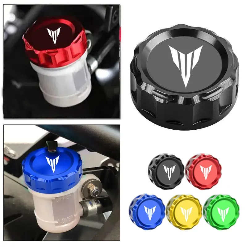 For Yamaha MT07 FZ07 MT09 SP FZ09 MT10 MT03 MT25 MT125 Motorcycle CNC Oil Tank Cap Rear Brake Fluid Reservoir Cover 2023 2026
