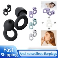 Silicone Noise Cancelling Soundproof Earplugs Reusable Noise Reduction Earplugs Waterproof for Sleeping Travel Silent Earplugs