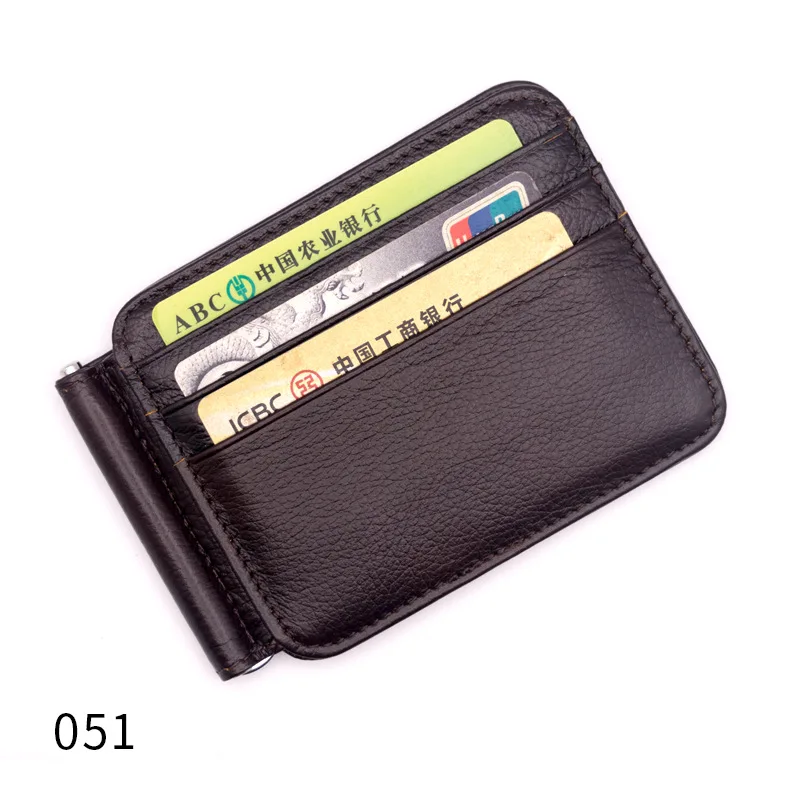 

In Stock Multiple Card Slots Genuine Leather Wallet Men First Layer Cowhide Men's Vintage Card Holder Wallet Two-i