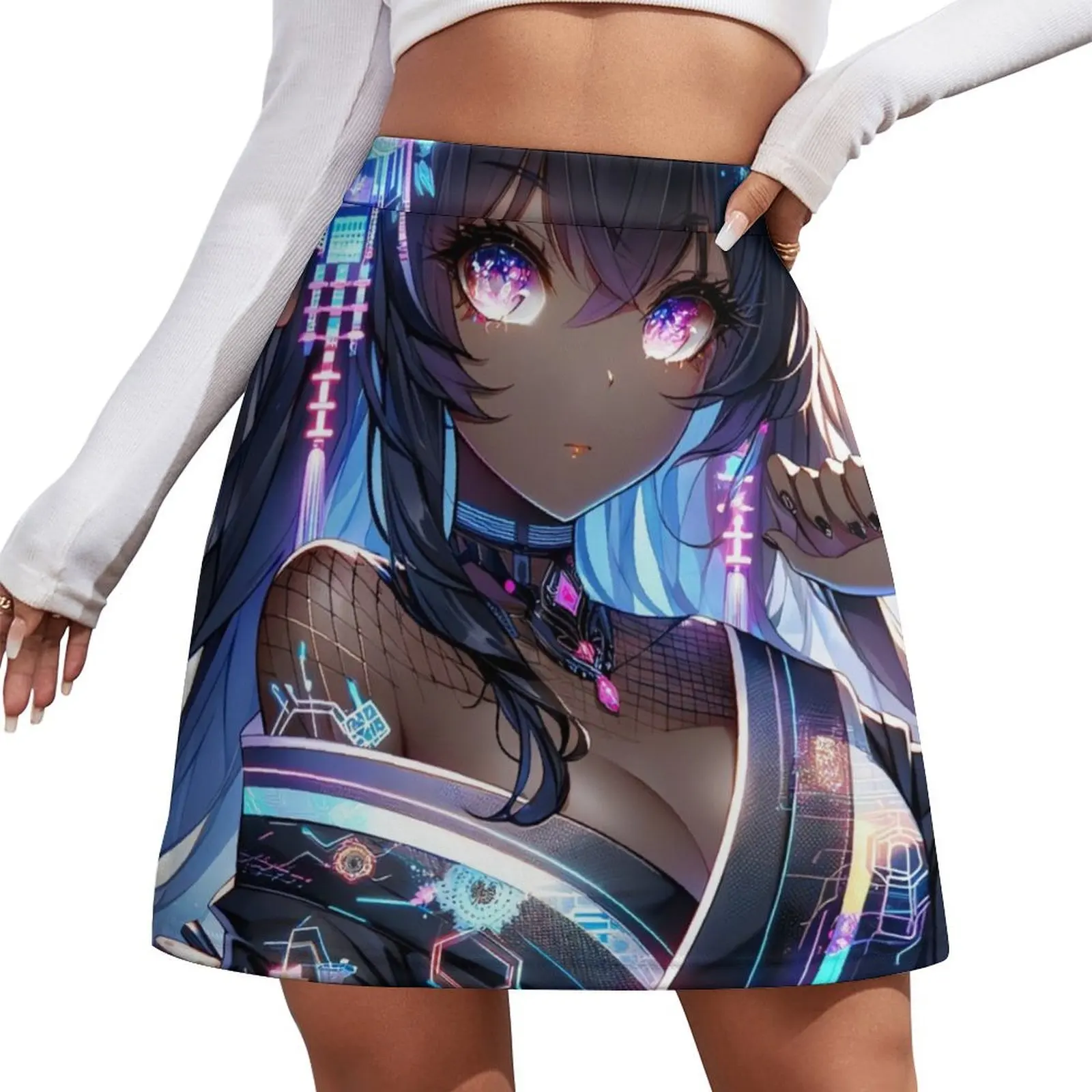 

Мини-юбка Neon Dreams, экстремально короткое платье, летние юбки, дизайнерская одежда класса люкс, женские платья для выпускного вечера